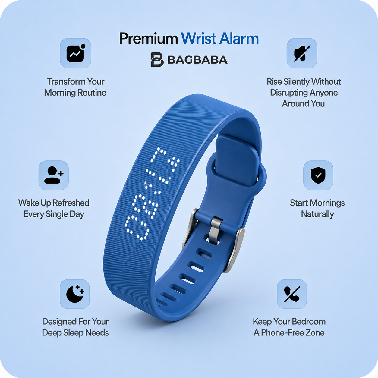 Silent Vibration Alarm Wristband