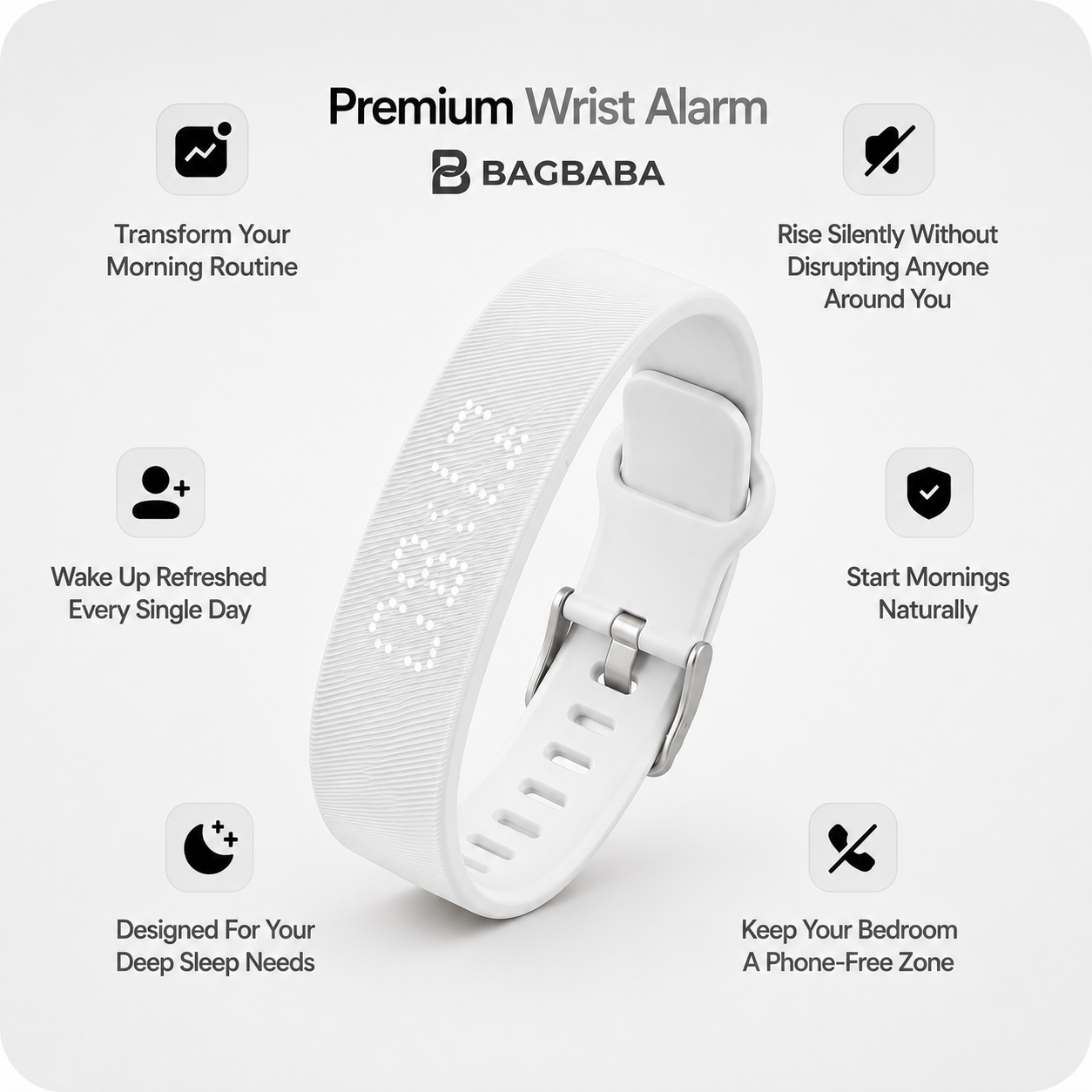 Silent Vibration Alarm Wristband