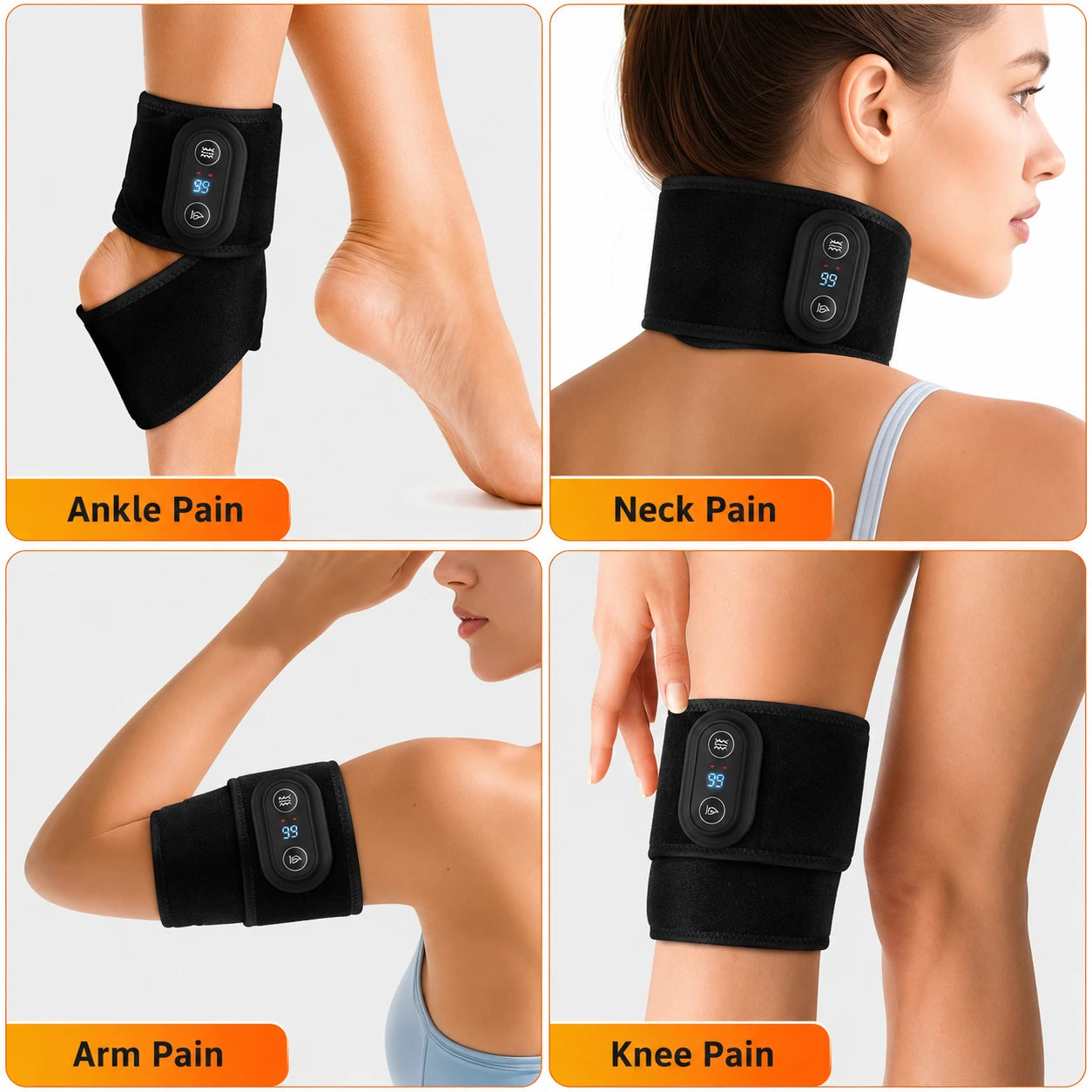 WristRelief Pro™ — Heated Wrist Massager with Red Light Therapy
