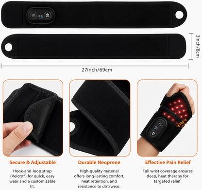 WristRelief Pro™ — Heated Wrist Massager with Red Light Therapy