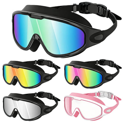 Wide-View Panoramic Leak-Proof Swim Goggles