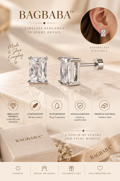 BAGBABA™ Pear-Cut Stud Earrings ✨