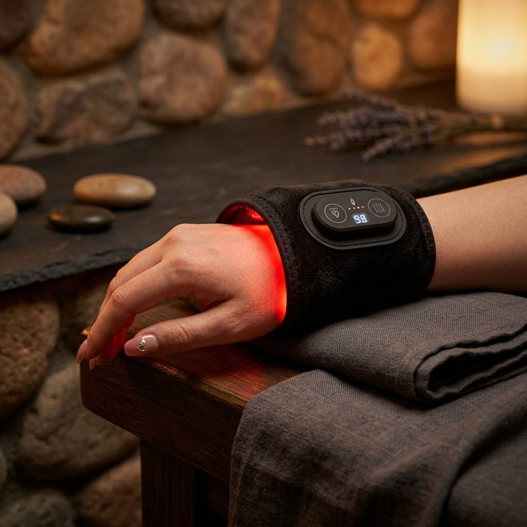 WristRelief Pro™ — Heated Wrist Massager with Red Light Therapy