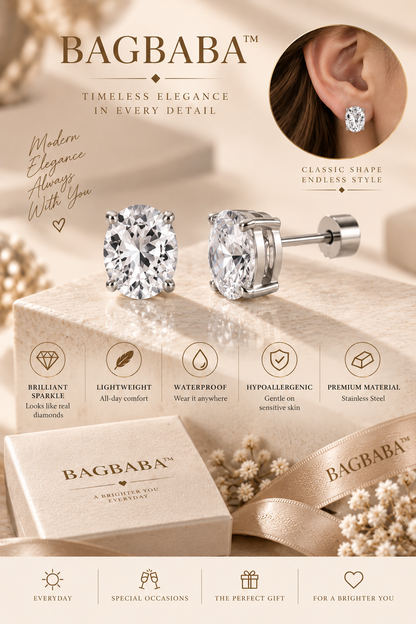 BAGBABA™ Pear-Cut Stud Earrings ✨